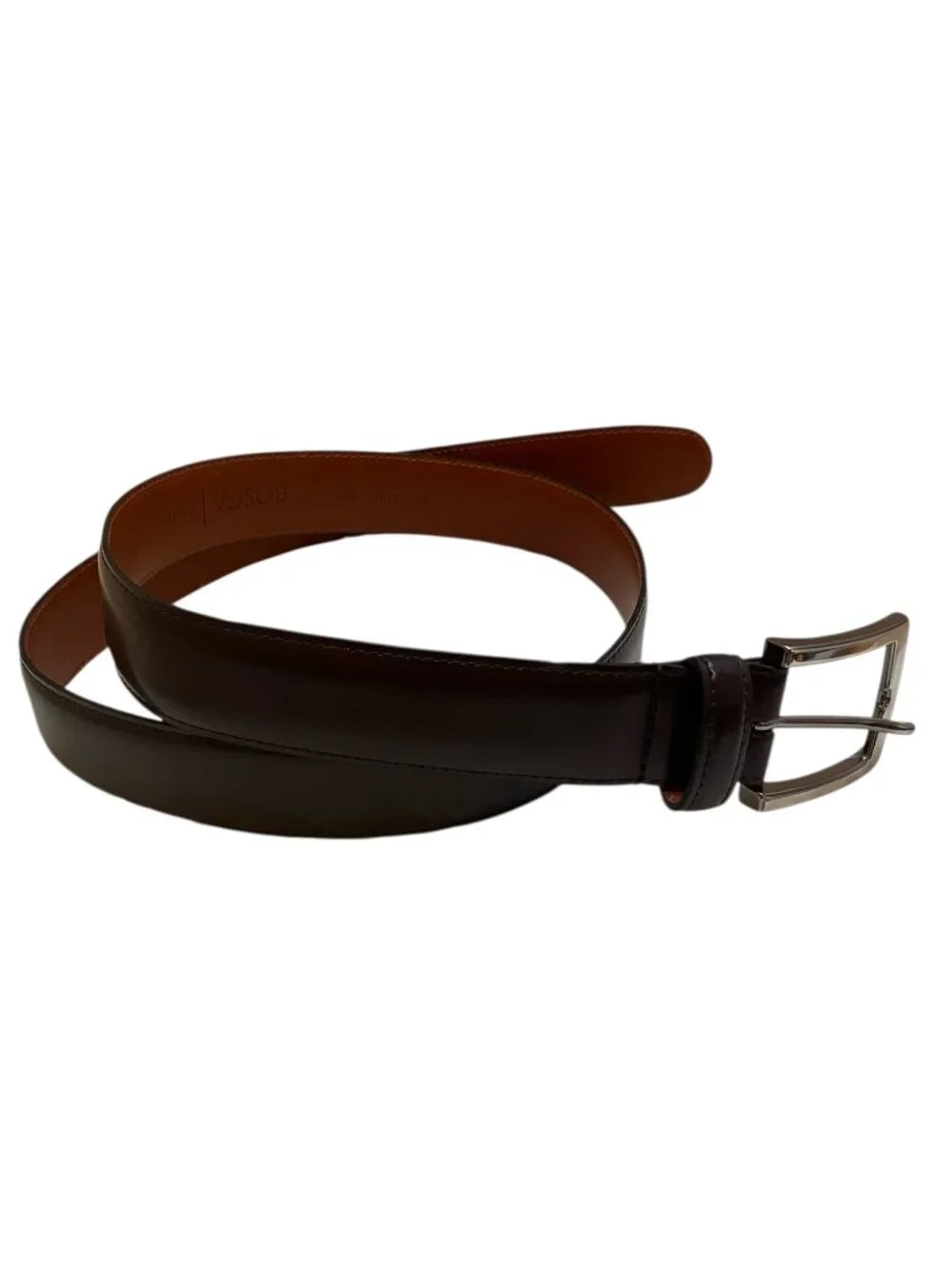 NWOT Bosca Dark Brown leather belt size 38